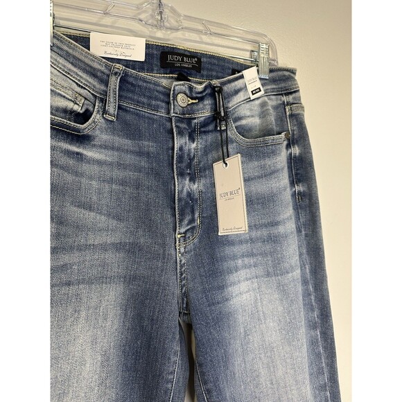 Judy Blue Midrise Bootcut Jeans Women's 11/30 Blue Stretch Denim NWT Boho Trendy - Picture 5 of 9